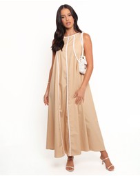 Petal & Pup - Peppa Maxi Dress - Beige/White