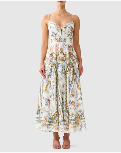 Camilla - Long Dress with Tie Front