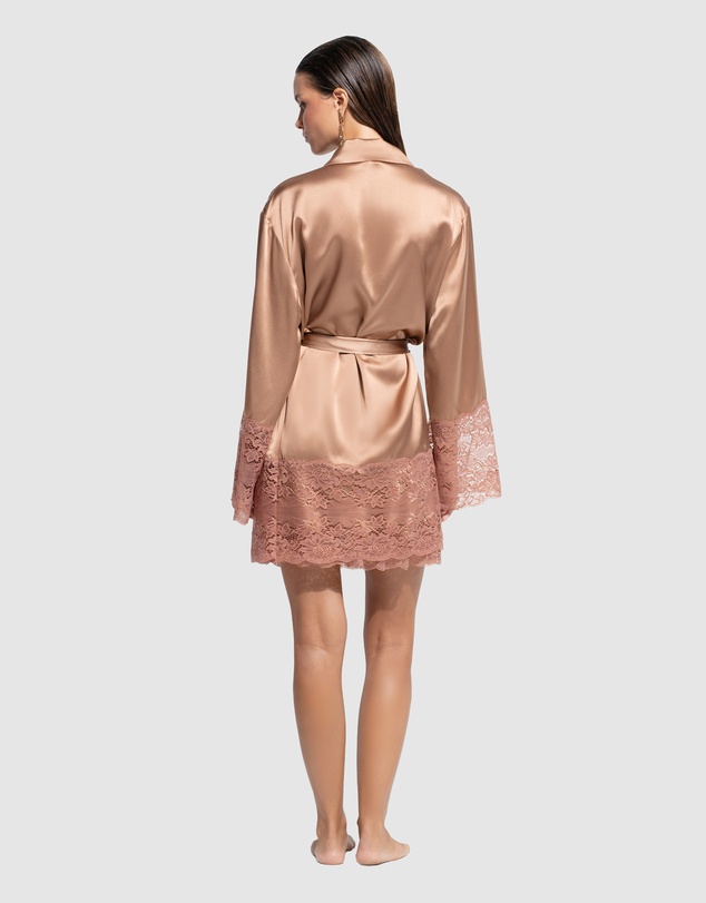 GINIA - Silk Lace Robe