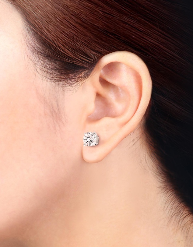 Elli Jewelry - Earrings Classic Crystal 925 Sterling Silver