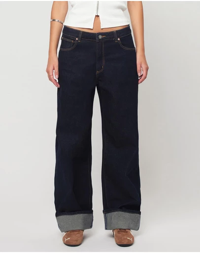 Abrand - 95 Mid Baggy Richie Turn Up Jeans