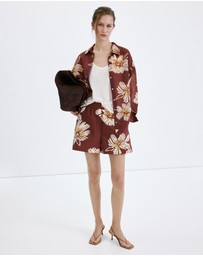 M.N.G - Printed Cotton-Blend Shorts