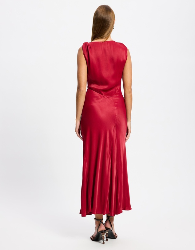 & Other Stories - Twist-Detail Satin Midi Dress