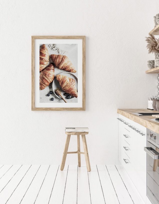 Olive et Oriel - Croissants in Paris Art Print