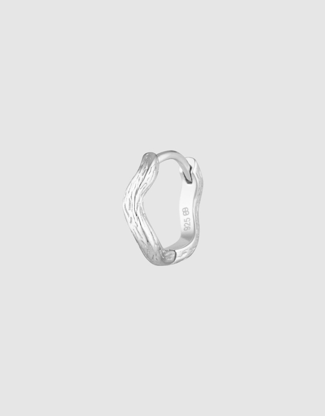 HOUSE OF SLANI - Dainty Wavy Ingrid Silver Hoops