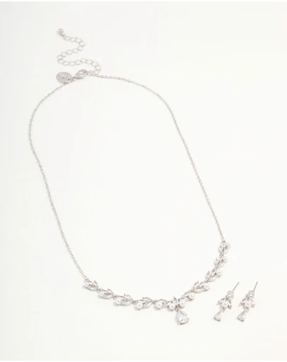 Lovisa - Silver Cubic Zirconia & Pearl Jewellery Set