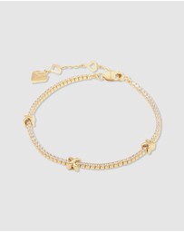 Wanderlust + Co - Pave 14K Gold Vermeil Petite Tennis Bracelet