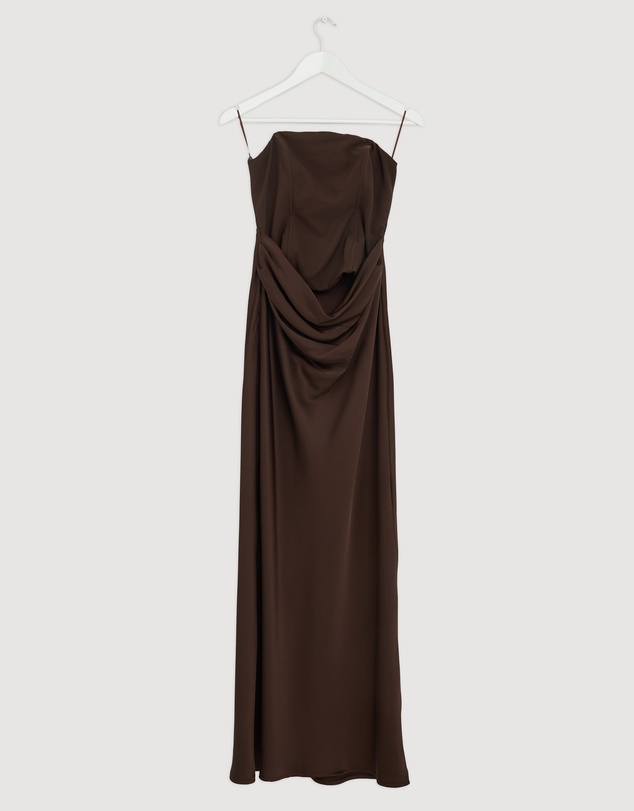 Revibe - Repaired CHANCERY Ayla Corset Drape Maxi Dress - AU 10