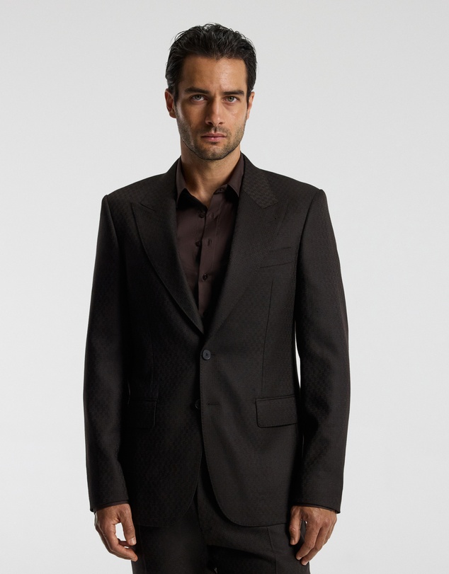 Calibre - Jacquard Wool Suit Jacket Chocolate