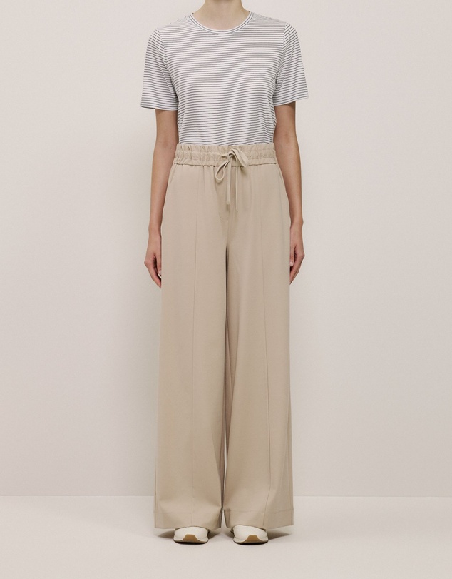 Trenery - Ponte Wide Leg Travel Pant in Clay