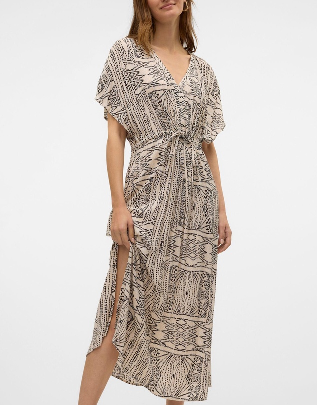 Vero Moda - Menny Sleeved Printed Midi Dress