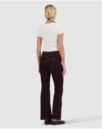 Rolla's - Downtown Flare Jean - Velvet Dark Cherry