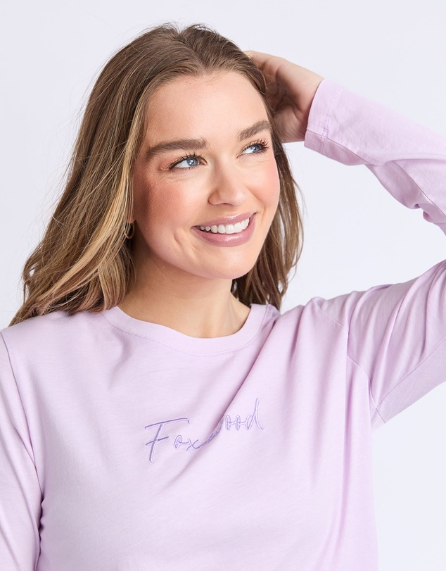 Foxwood - Signature Long Sleeve Tee Orchid