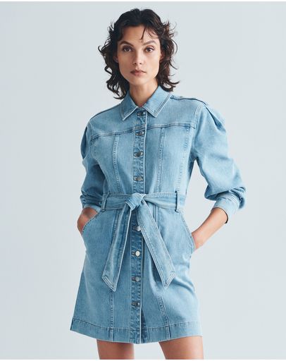 denim seam detail dress Topshop - Denim Seam Detail Maxi Dress - Women - Cotton - 4 US