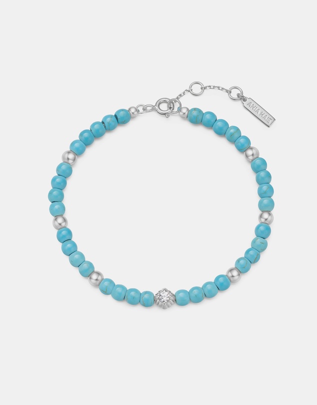 Ania Haie - Ania Haie Silver Lab Created Turquoise Bracelet