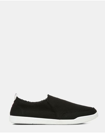 Black Waffle Knit