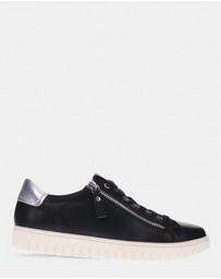 Mia Vita - Luna Zip Casual Sneaker - Black