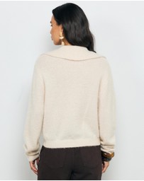 AERE - Pia Brushed Knit Cardigan
