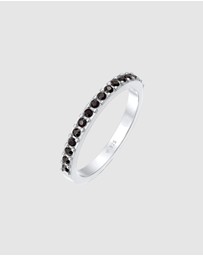 Elli Jewelry - Ring Memoire Elegant Radiant with Crystals in 925 Sterling Silver