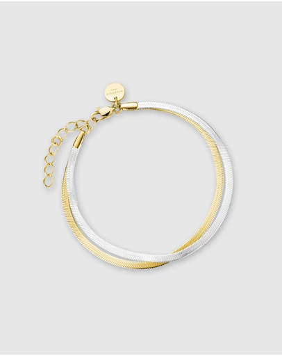 Rosefield - Snake Bracelet Two Tone