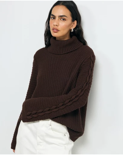 AERE - Rhei Organic Cotton Wool Cable Jumper