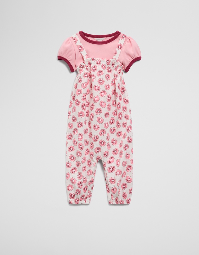 Country Road - Short Sleeve Printed Overall Set