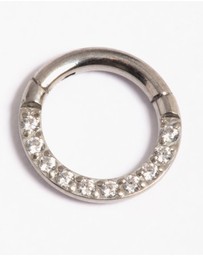 Lovisa - Titanium Cubic Zirconia 6mm Clicker