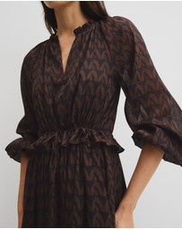 Country Road - Print Midi Dress