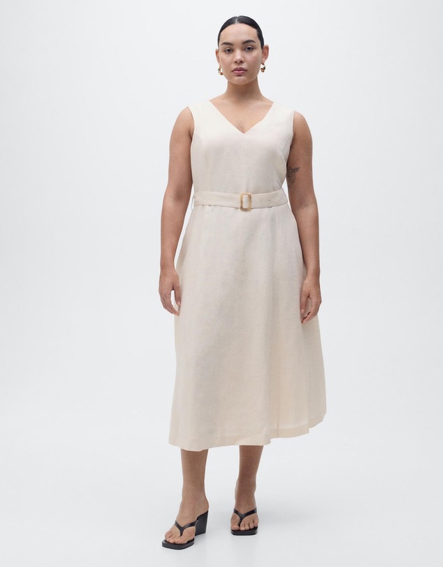 M.N.G - Laura Belt Linen Dress