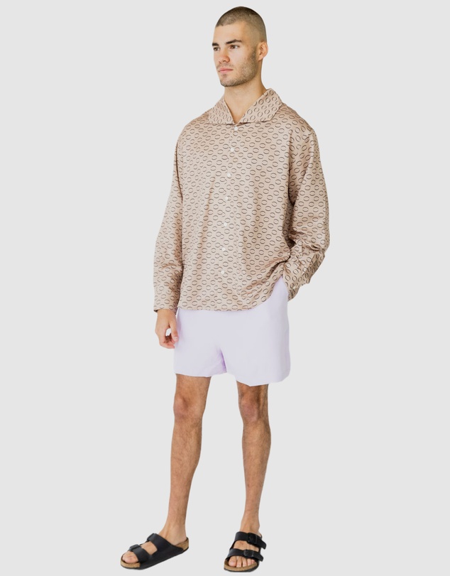 Justin Cassin - Imran Print Wide Collar Shirt