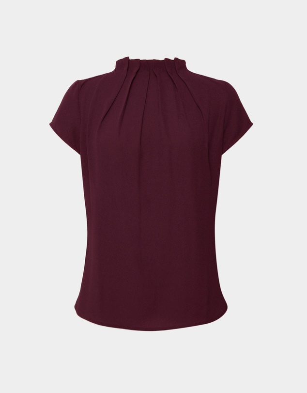 Forcast - Olivia Pleated High Neck Top