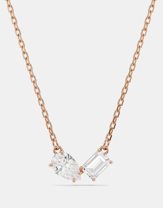 Swarovski - Mesmera Set, Pear Cut, Octagon Cut, White, Rose Gold-Tone Plated