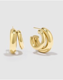 Wanderlust + Co - Hailey Double Nano Hoop 9mm Earrings