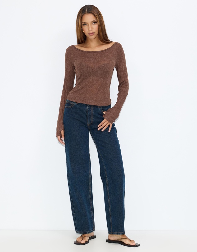 Dazie - Silke Sheer Long Sleeve Top