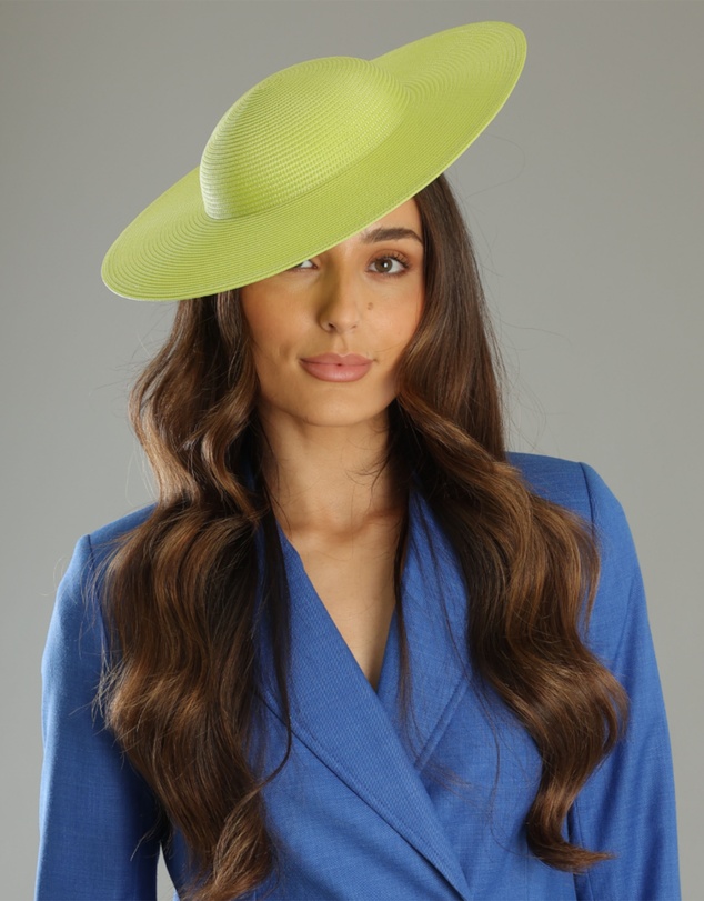 Morgan & Taylor - Mini Mona Racewear Plate Hat in Lime Green