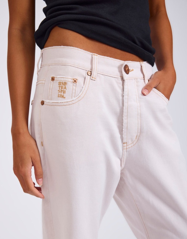 ONE TEASPOON - Bandits Low Waist Boyfriend Denim Jeans - Pink Tint
