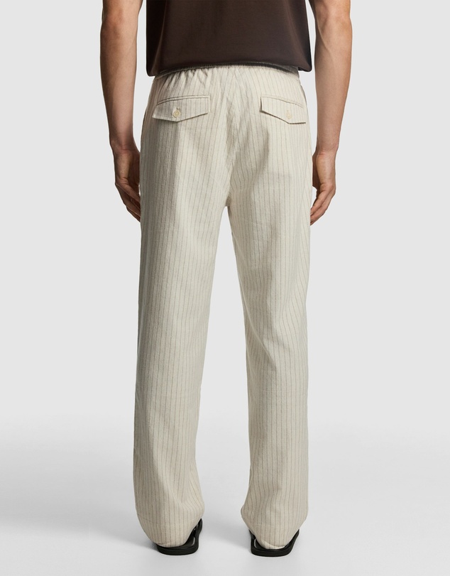 yd. - Don Pinstripe Cotton Blend Chino