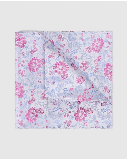 Politix - Floral Jacquard Silk Pocket Square
