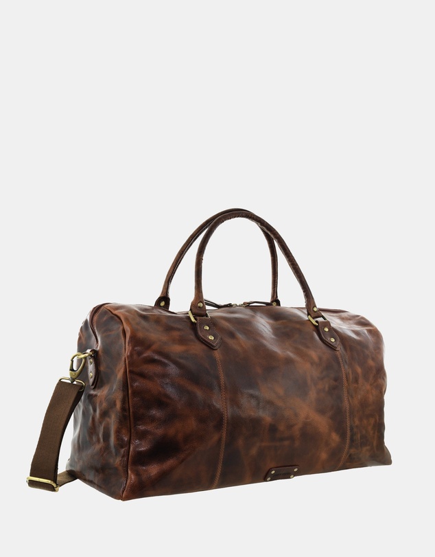 Pierre Cardin - Pierre Cardin Smooth Leather Overnight Bag