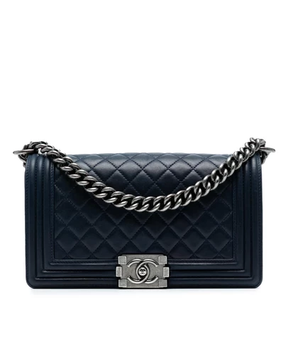 Pre-Loved by Azura Reborn - Pre-Loved Old Medium Quilted Lambskin Boy Flap
