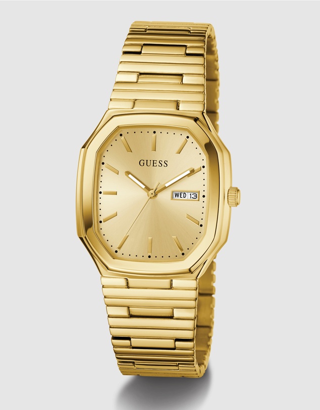 GUESS - Guess Oliver Mens Gold Tone Date Watch