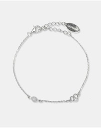 Georgini - Freshwater Pearl And Two Natural Diamond June Silver Bracelet