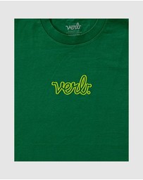 Verb - Verb Puffed Men Classic Logo 100% Cotton Skateboards Tshirt Emerald