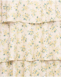 Petal & Pup - Darlia Halterneck Maxi Dress - Yellow Floral