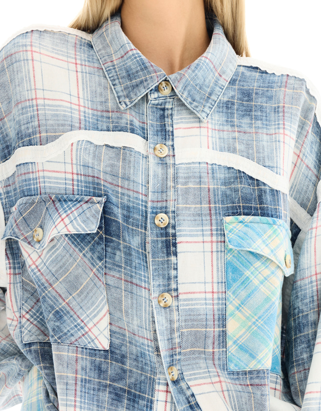 THE TALES - Patchwork Western Flannel Shirt
