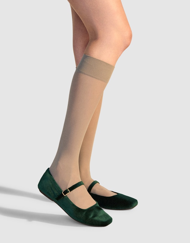 Rollie - Mary Jane Velvet Flat