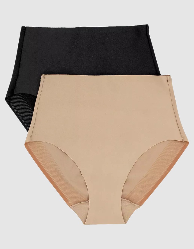 Naomi & Nicole - Light Shaping High Waist Everyday Shapewear Brief (Pack of 2)