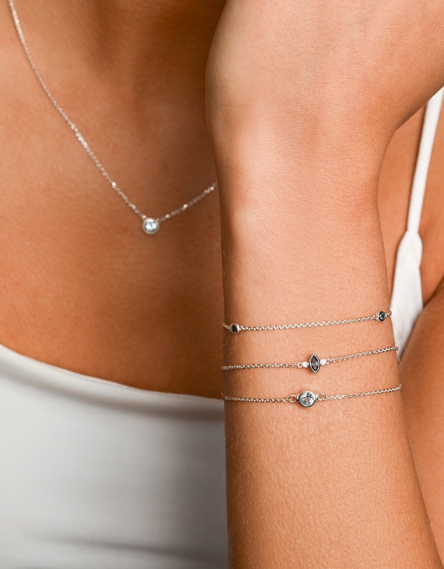 Von Treskow - Marquise London Blue Topaz Bracelet