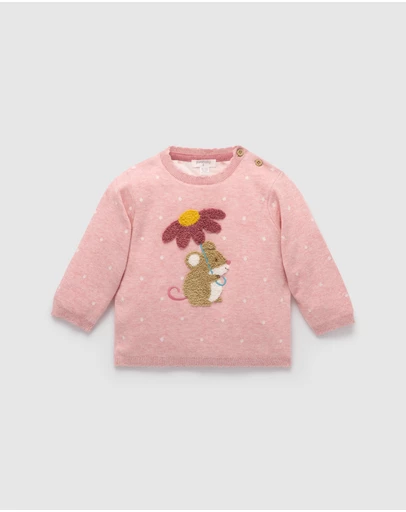Purebaby - Little Mouse Jumper -Kids-Babies