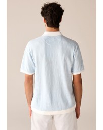 NEXT - Cuban Collar Textured Short Sleeve Polo Shirt